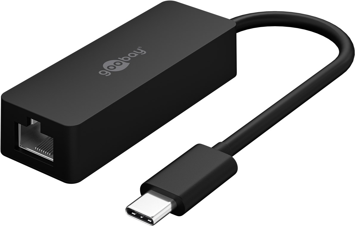 USB-C till RJ45 Ethernet adapter 1Gbps/s svart