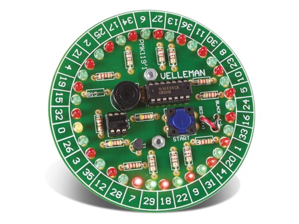 Digital roulette med 37 LED - byggsats