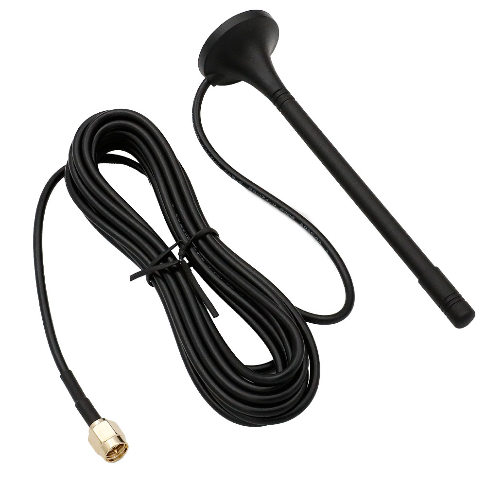 WiFi-antenn - 2.4GHz 2dBi SMA magnet 3m kabel