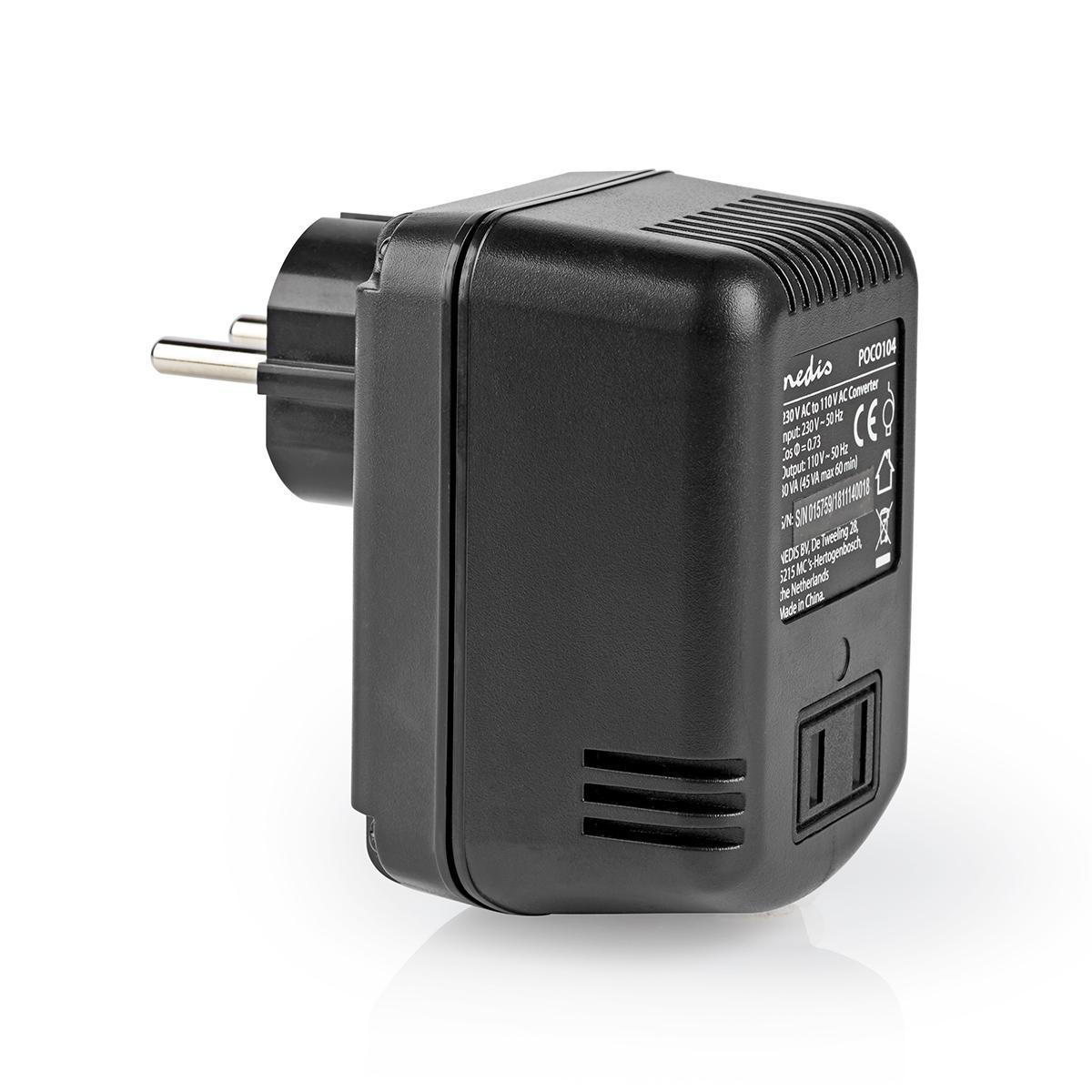 Transformator 230-110 VAC 45VA - EU till USA adapter