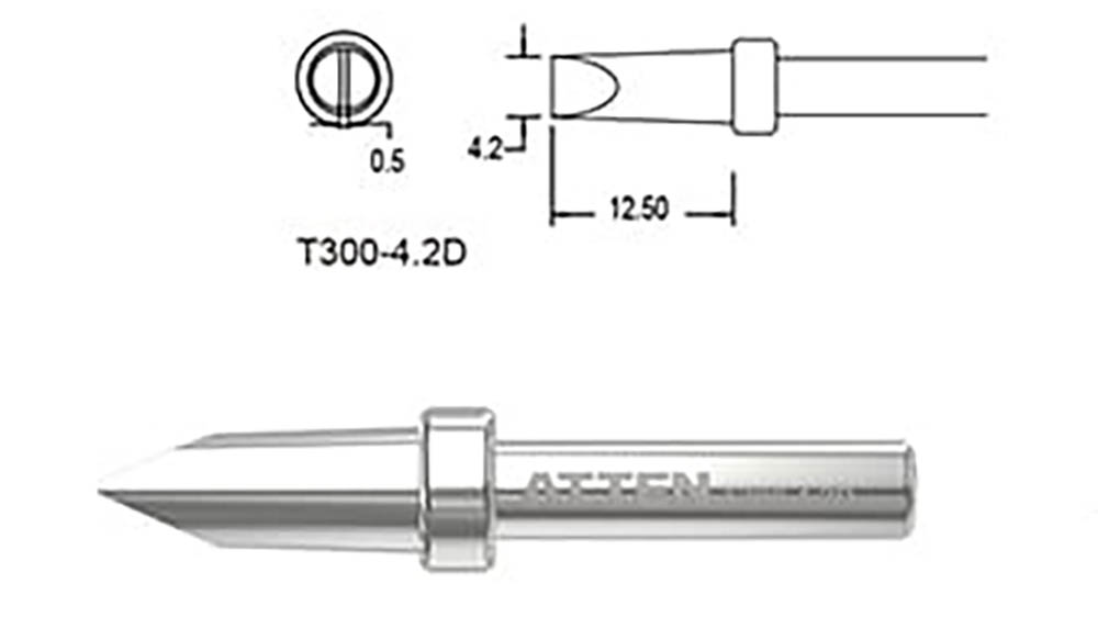 Lödspets T300-4.2D mejsel 4.2 mm