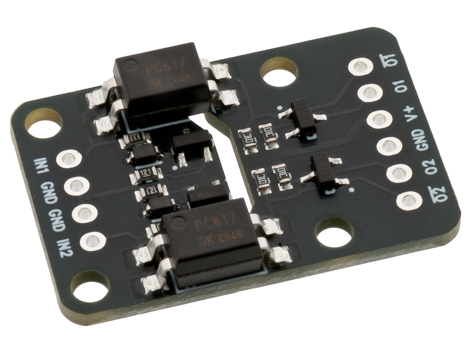 2-kanals opto-isolator med digital nivåomvandling 3 - 30V