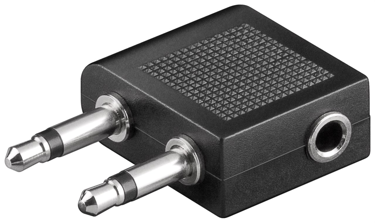 Flygplansadapter hörlurar 3.5mm