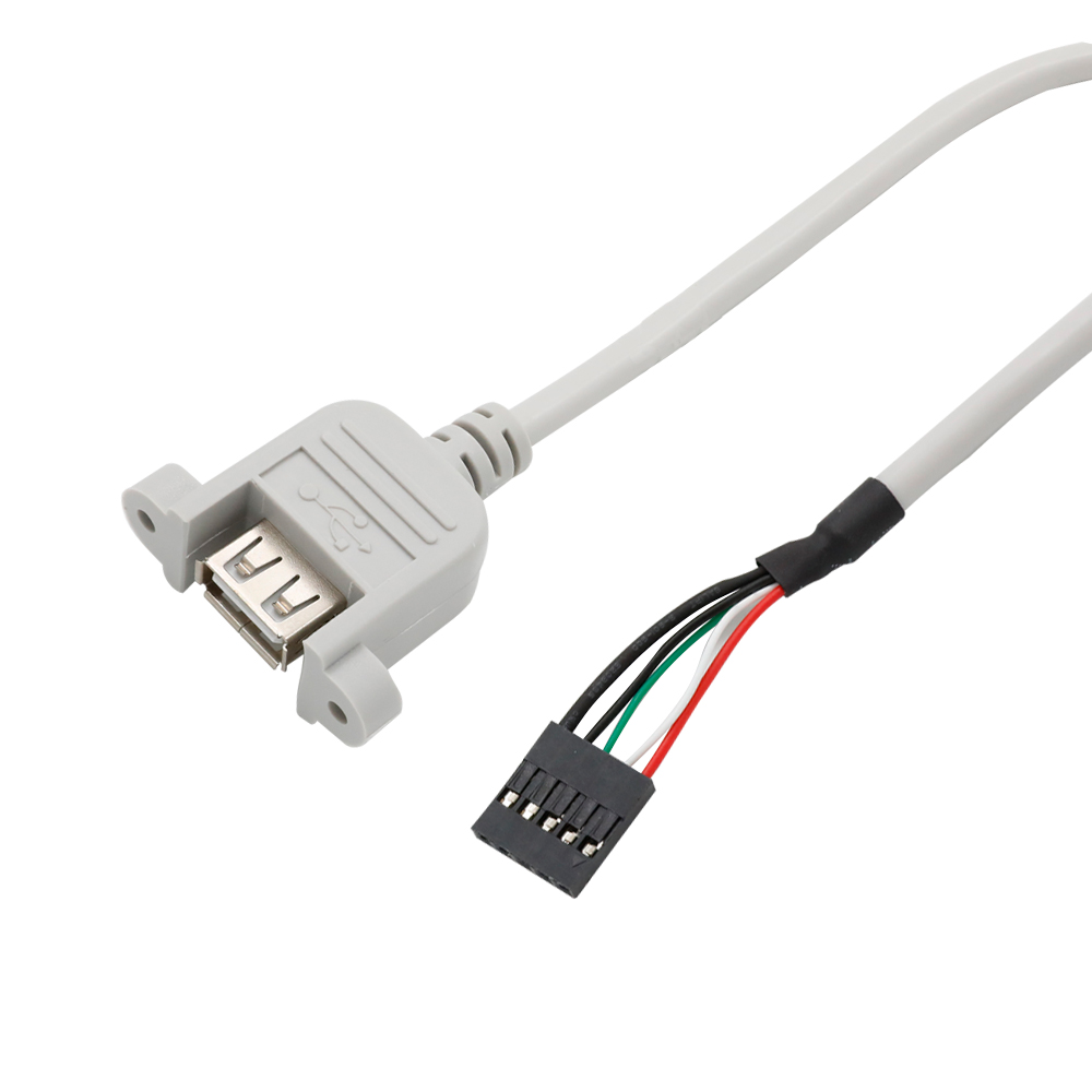 USB-A hona panelmontage till 5-pin dupont hona 0.5m