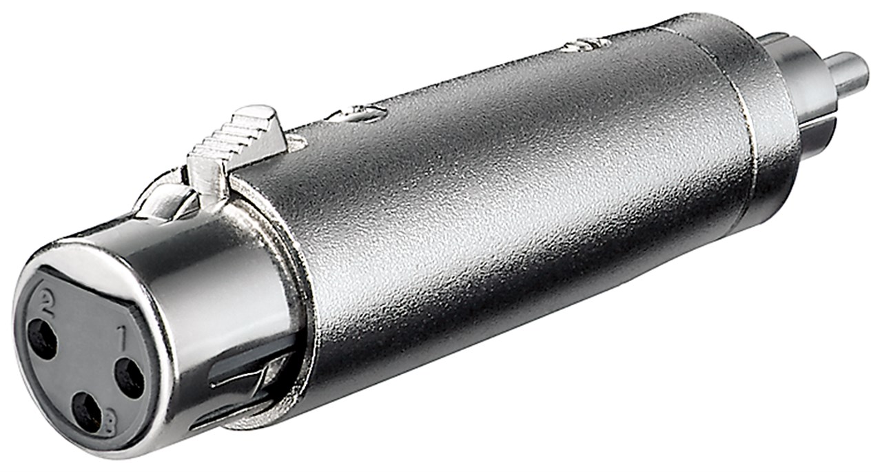 Adapter 3-pol XLR hona till RCA hane