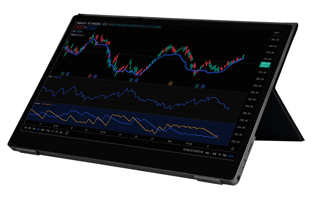 13.3" LCD IPS 1920x1080px med touch HDMI + USB-C