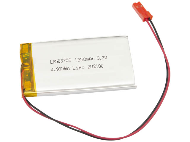 Batteri LiPo 3.7V 1350mAh - BEC @ electrokit (1 av 1)