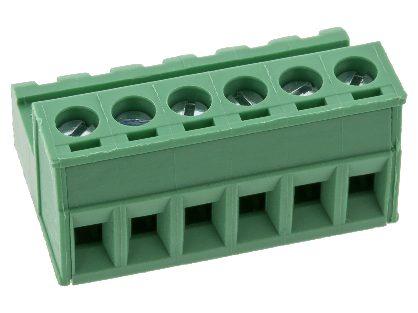 Jackbar skruvplint hane 5.08mm 6-pol 300V 10A