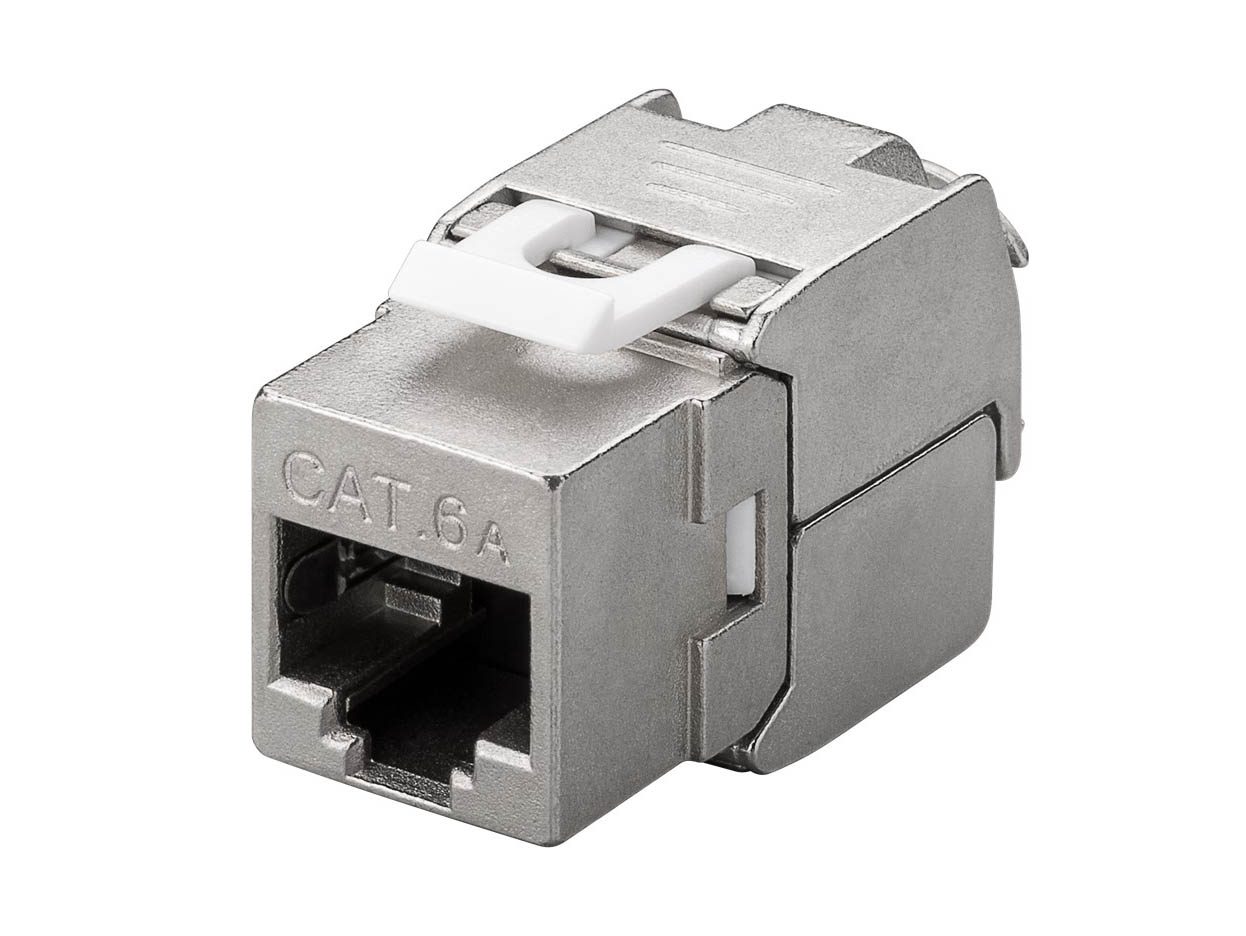 Keystone-modul Cat6A STP tool-free metall