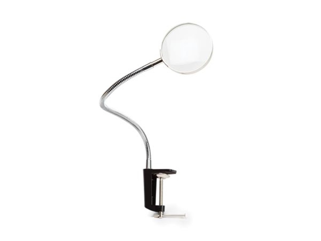 Förstoringsglas med svanhals och bordsklämma 1.75x