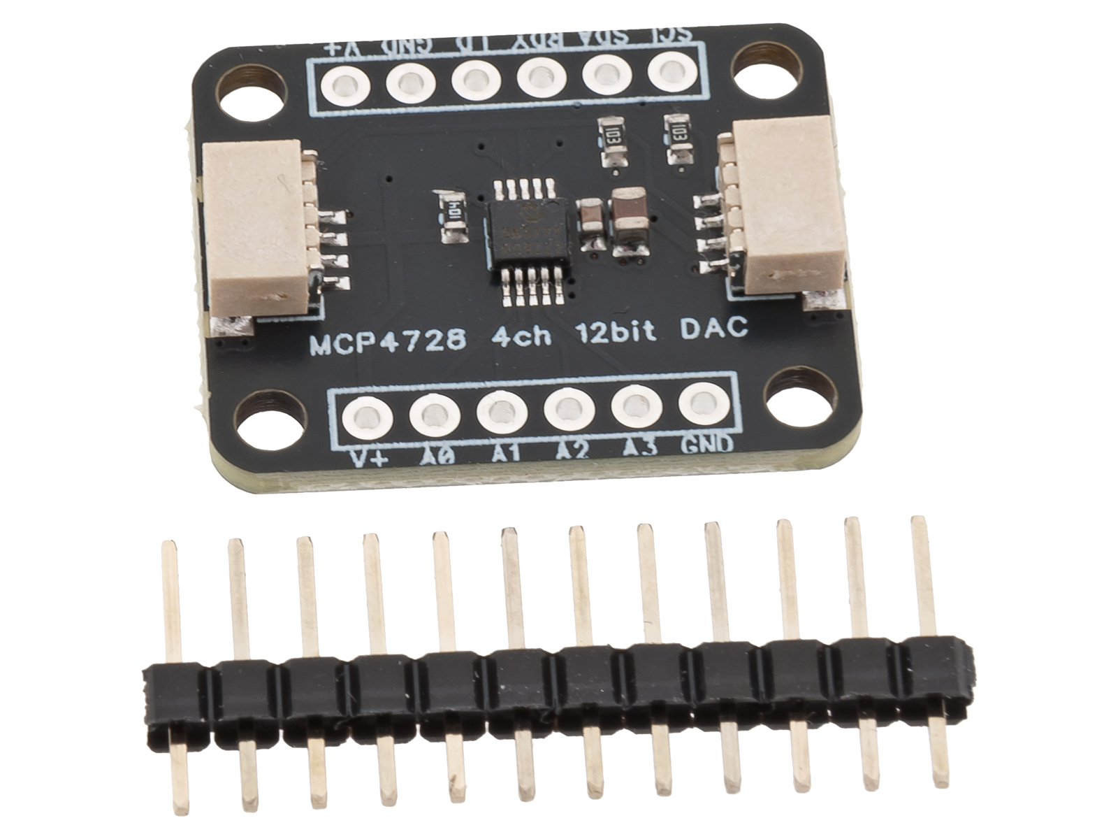 DAC DA-omvandlare 4-kanaler 12-bit - Qwiic