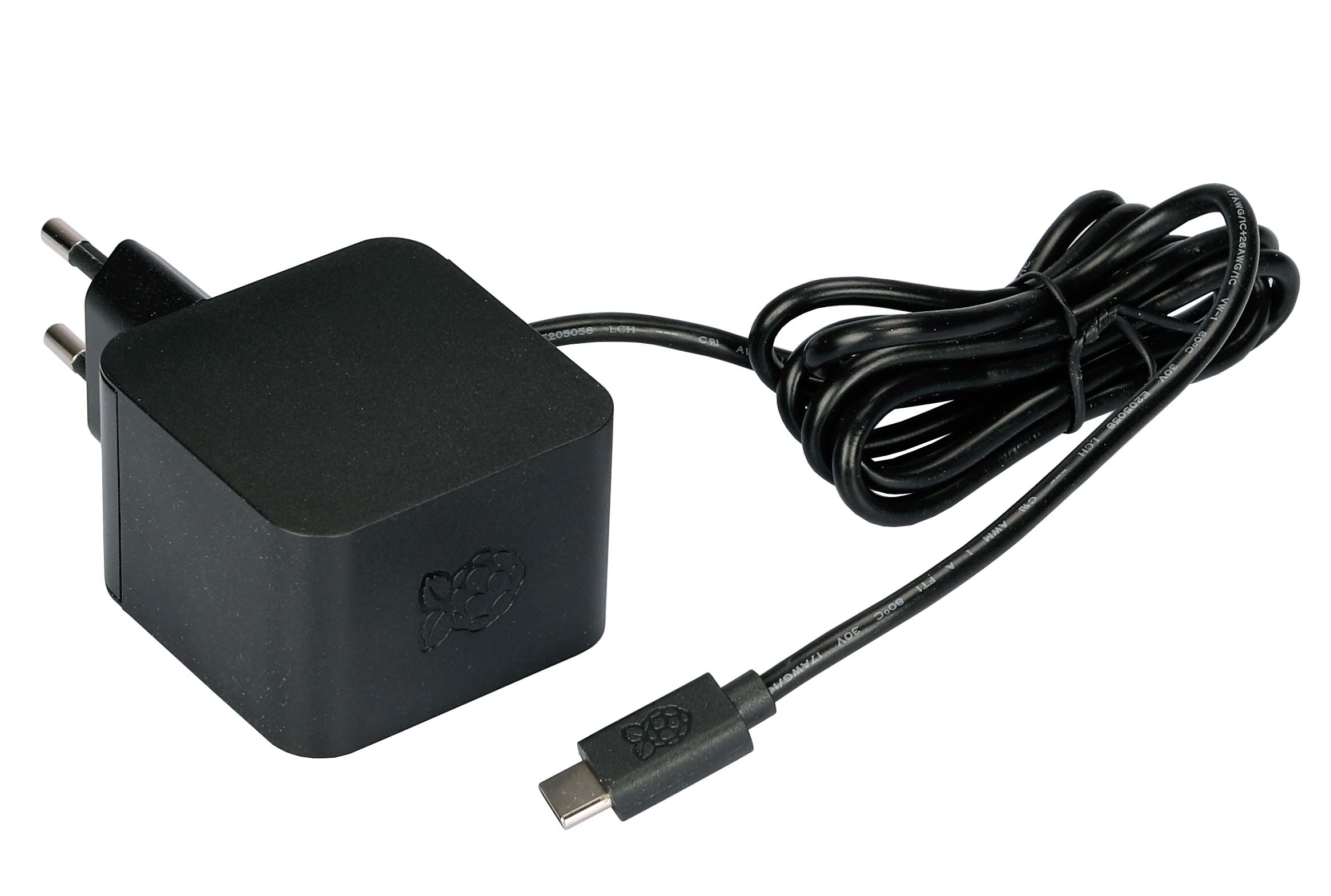 Nätadapter 27W USB-C PD Raspberry Pi 5 svart