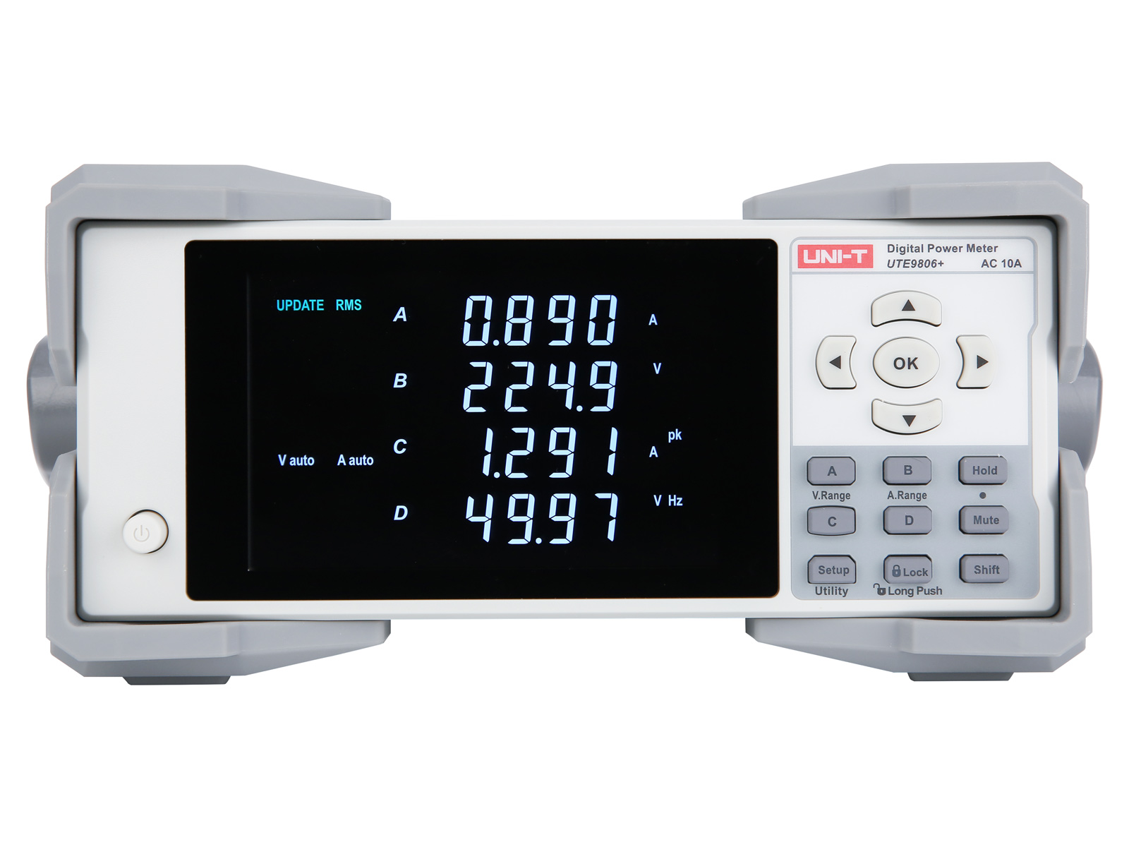 Effektmätare AC 0.5-600V 0.05mA-10A 6kW Uni-T UTE9806+