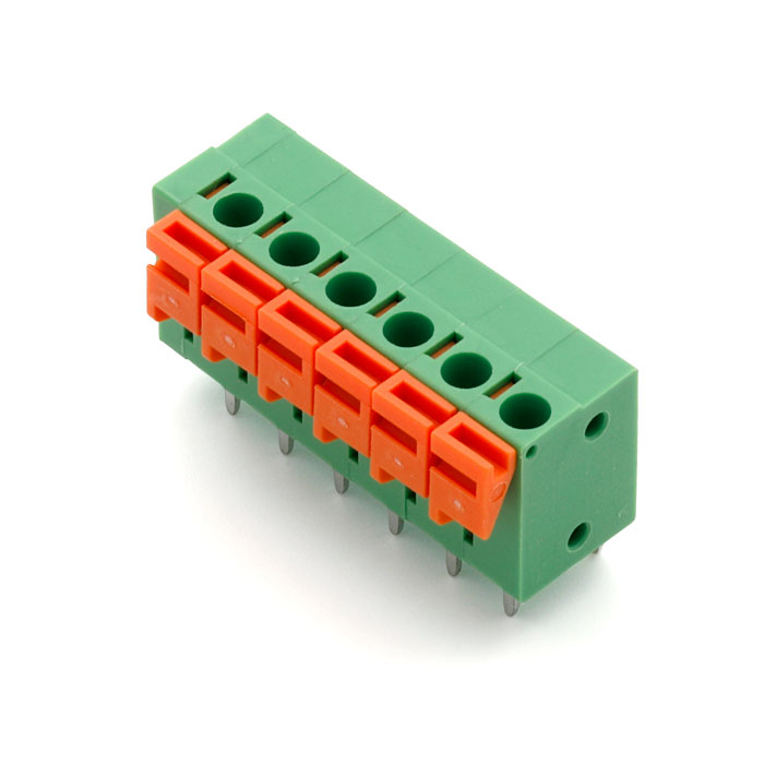 Fjäderplint 6-pol 5.08mm 0.2-2.5mm² PCB vertikal @ electrokit (1 av 2)