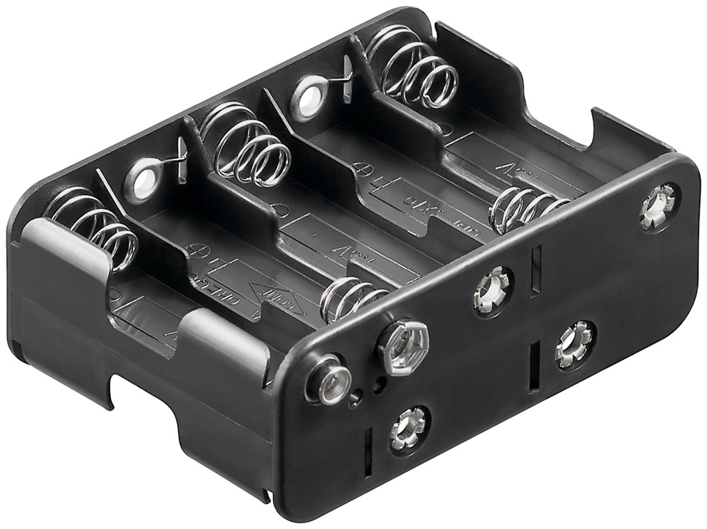 Batterihållare 10x AA kontakt (6F22)