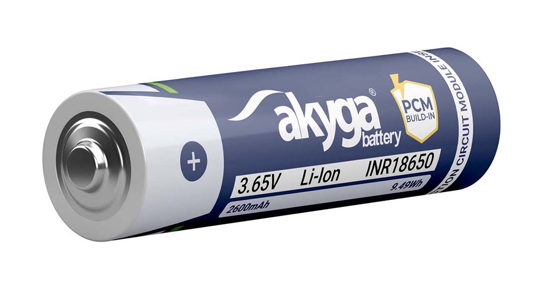 Batteri Li-Ion 18650 cell 3.7V 2600mAh med skyddskrets