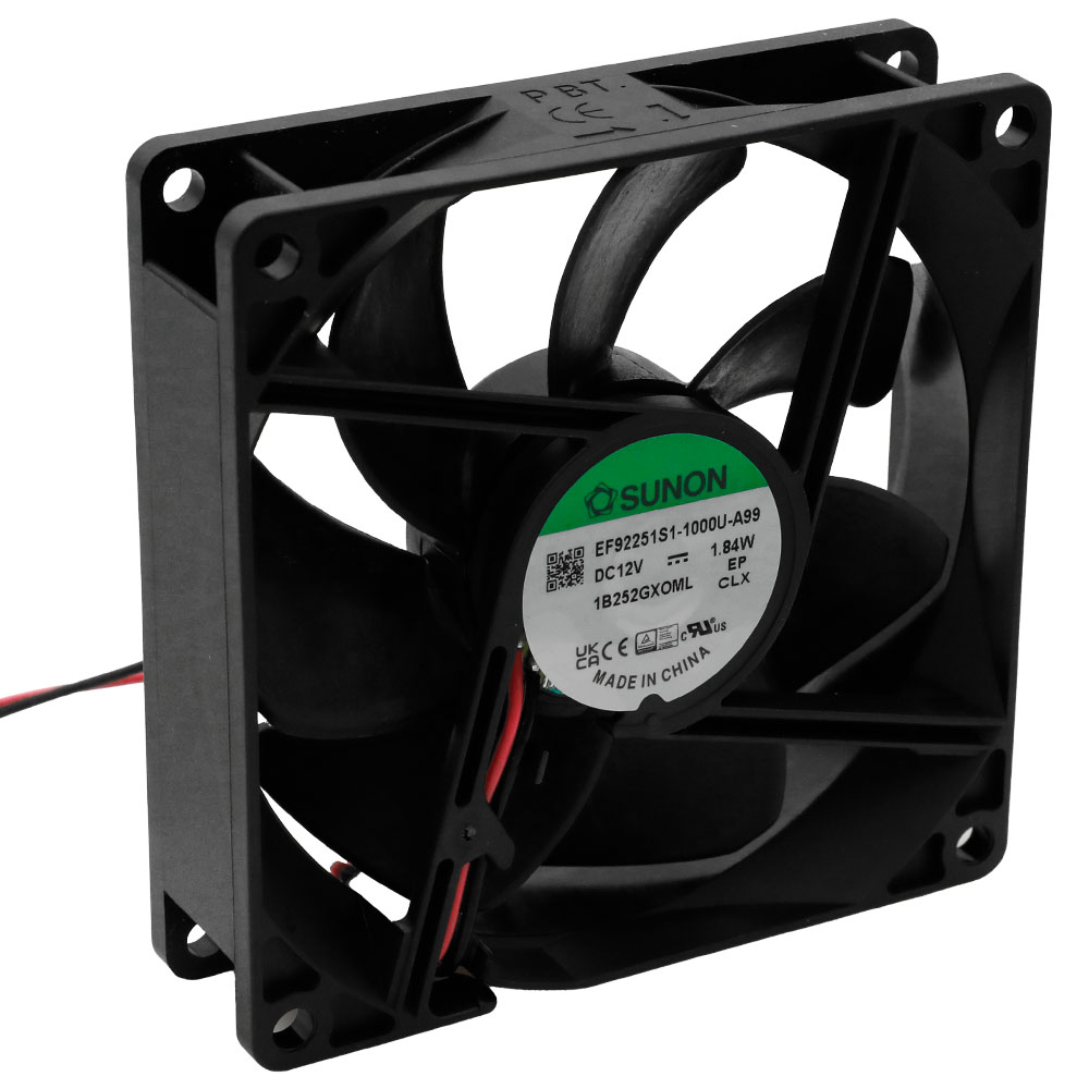 Fläkt 92x92x25mm 12VDC 34dBA 87m³/h