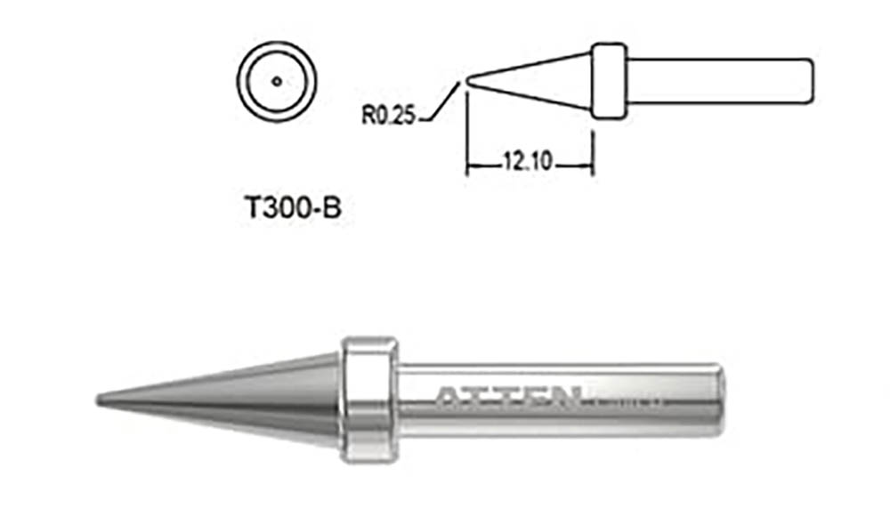 Lödspets T300-B konisk 0.5mm