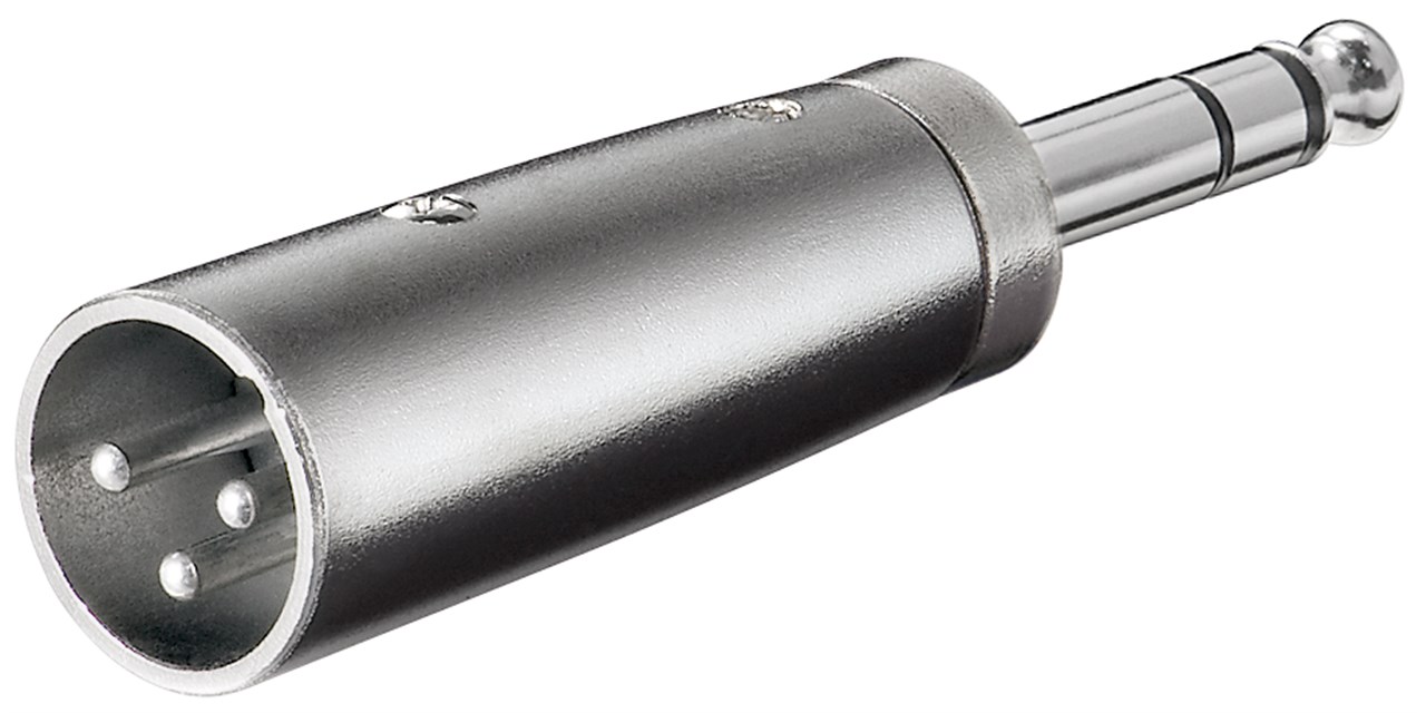 Adapter 3-pol XLR hane till 6.3mm hane stereo