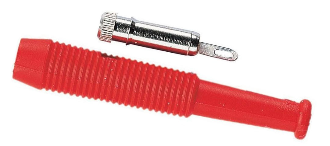 Banankontakt 2mm hona röd