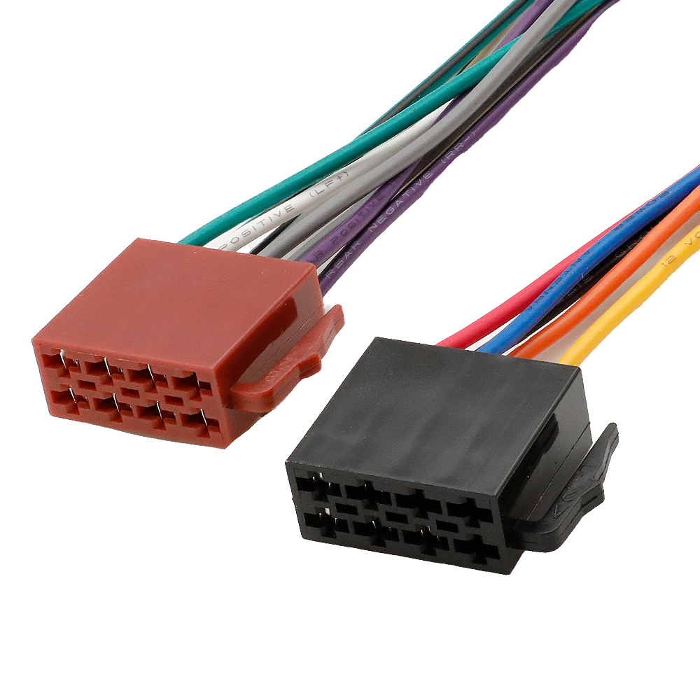 ISO-adapter för billjud 2x ISO hona till open end