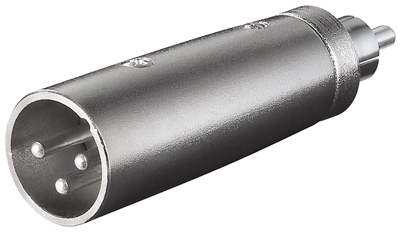 Adapter 3-pol XLR hane till RCA hane