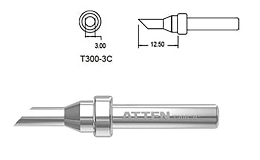 Lödspets T300-3C snedskuren 3mm