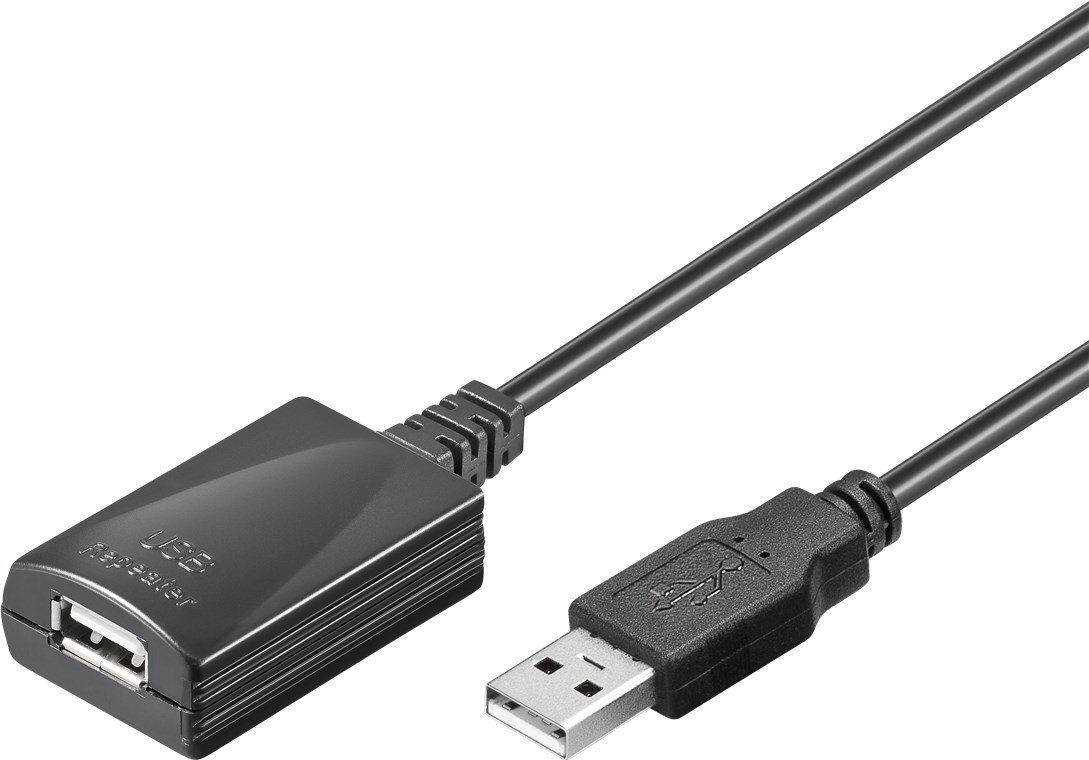 USB2.0 aktiv förlängning A-hane till A-hona 5m