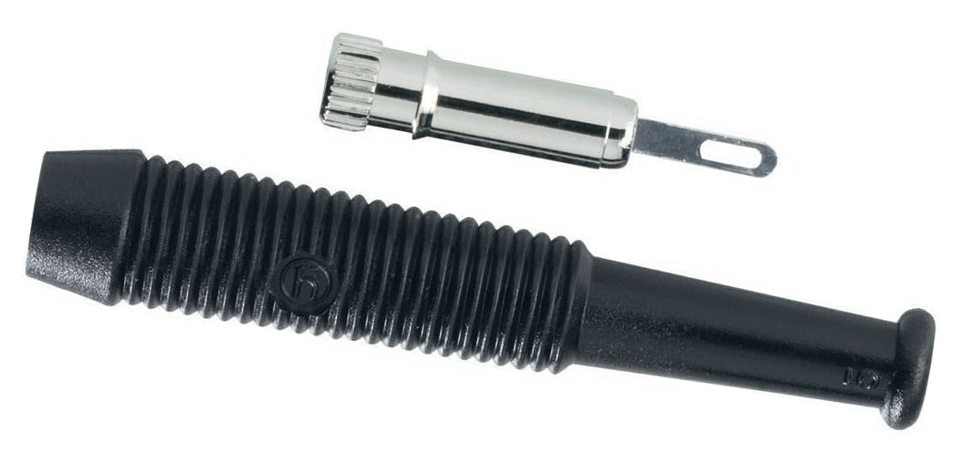 Banankontakt 2mm hona svart