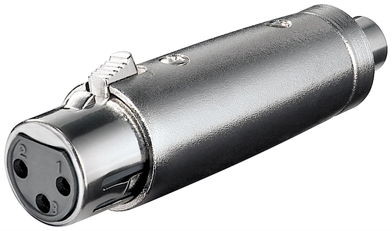 Adapter 3-pol XLR hona till RCA hona
