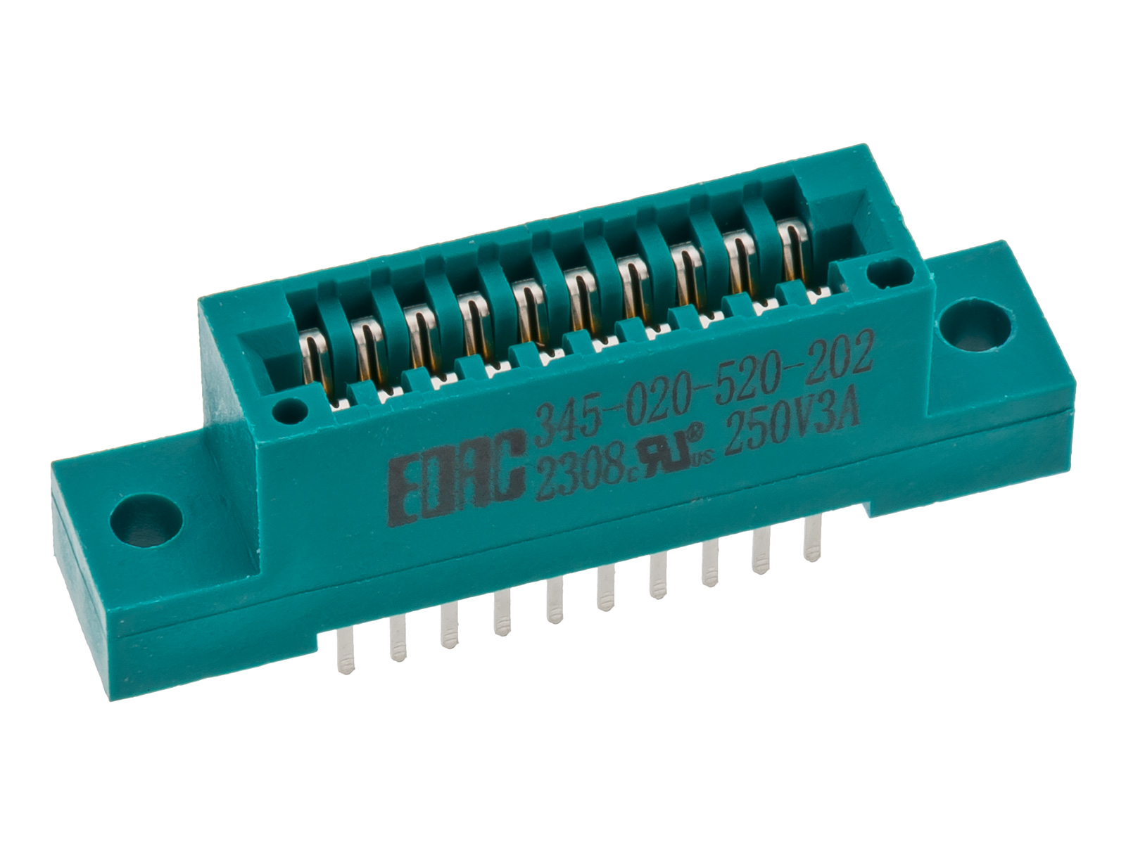 Kantkontakt 2x10-pol 2.54mm